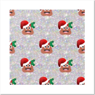 santa claus poop emoji Posters and Art